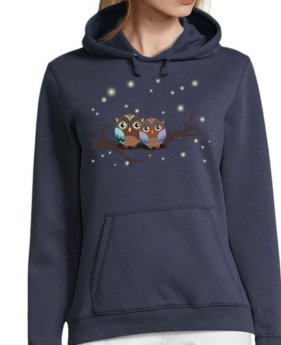 Sudadera Con Capucha Para Mujer Búhos enamorados kawaii laTostadora - latostadora.com - Modalova