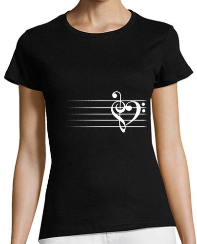 Camiseta mujer corazón de la música - camiseta de la mujer - latostadora.com - Modalova