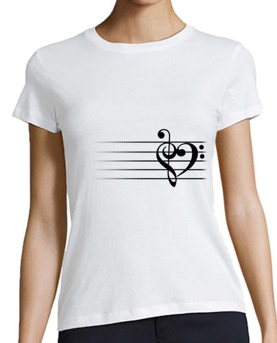 Camiseta mujer corazón de la música - camiseta de la mujer - latostadora.com - Modalova