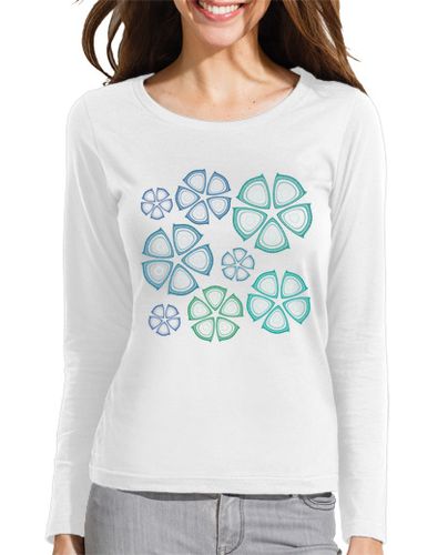 Camiseta mujer flores de color azul camisa de mujer ml - latostadora.com - Modalova