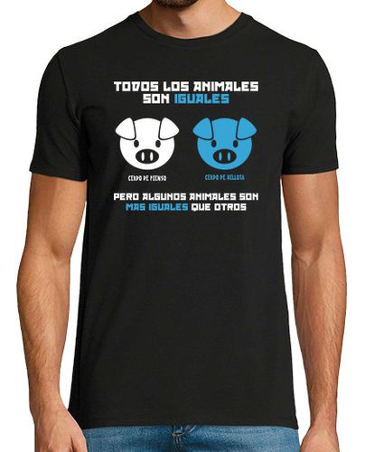 Camiseta Hombre Manga Corta Cerdo de pienso, cerdo de bellota laTostadora - latostadora.com - Modalova