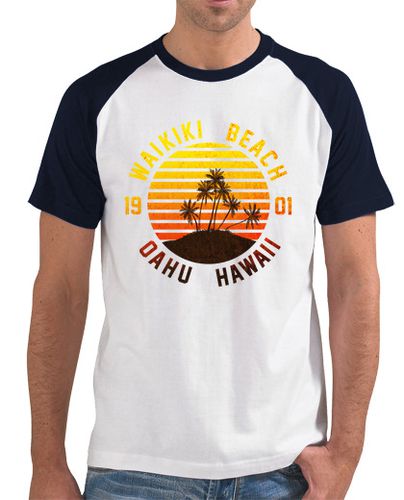 Camiseta Hombre Estilo Béisbol Waikiki Beach laTostadora - latostadora.com - Modalova