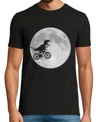 Camiseta Hombre Manga Corta bicicleta de dinosaurio y la luna laTostadora - latostadora.com - Modalova