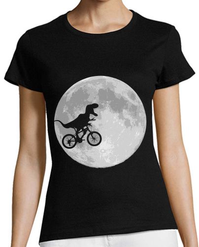 Camiseta mujer bicicleta de dinosaurio y la luna - latostadora.com - Modalova