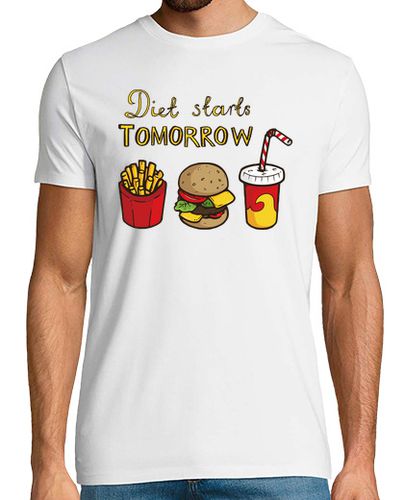 Camiseta La Dieta Empieza Mañana - latostadora.com - Modalova