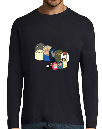 Camiseta Hombre Manga Larga muñecas rusas gibli laTostadora - latostadora.com - Modalova