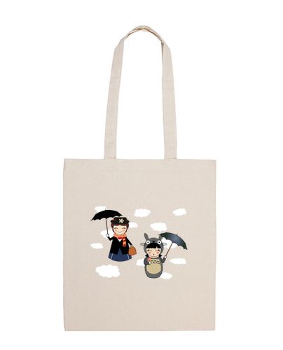 Bolsa De Tela Kokeshis Poppins and Totoro laTostadora - latostadora.com - Modalova