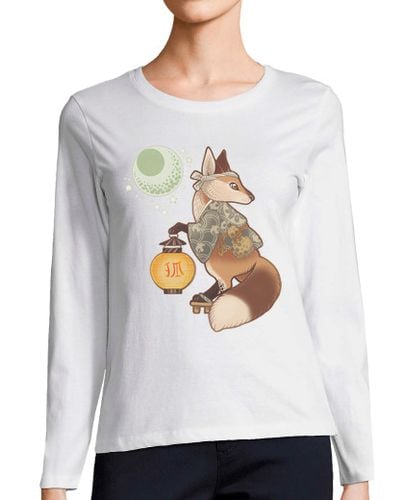 Camiseta Mujer Manga Larga kitsune laTostadora - latostadora.com - Modalova