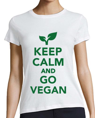 Camiseta mujer mantener la calma y vaya vegano - latostadora.com - Modalova