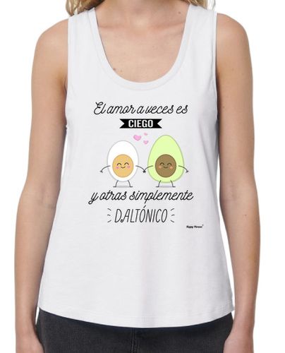 Camiseta mujer Happy Phrases - Amor daltónico Letras Ne - latostadora.com - Modalova