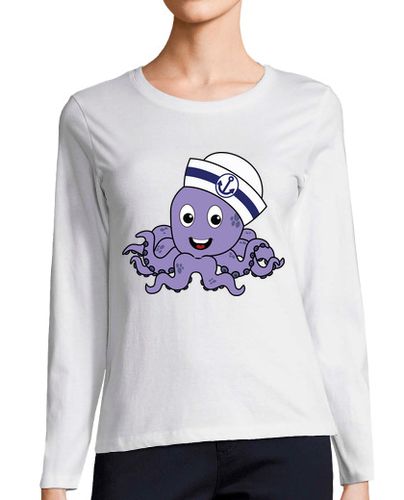 Camiseta Mujer Manga Larga Pulpito Marinero - Manga Larga Mujer laTostadora - latostadora.com - Modalova