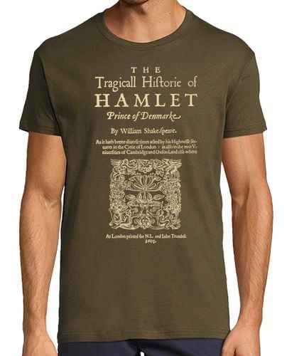 Camiseta Hombre Manga Corta Shakespeare, Hamlet 1603 prendas oscuras laTostadora - latostadora.com - Modalova