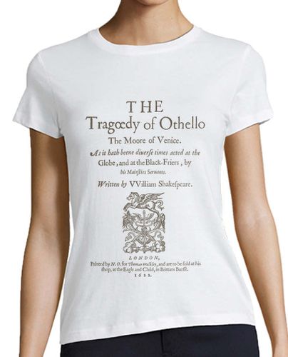 Camiseta mujer Shakespeare, Othello 1622 - latostadora.com - Modalova