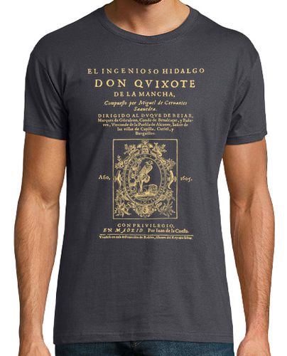 Camiseta Cervantes. Don Quijote (dark Tees) laTostadora - latostadora.com - Modalova