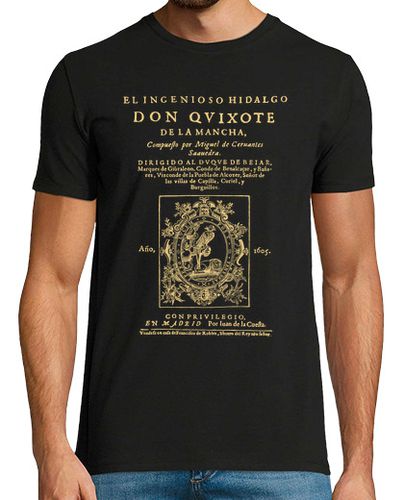 Camiseta Cervantes. Don Quijote (dark Tees) - latostadora.com - Modalova