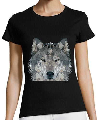 Camiseta Mujer Manga Corta Lobo low poly laTostadora - latostadora.com - Modalova