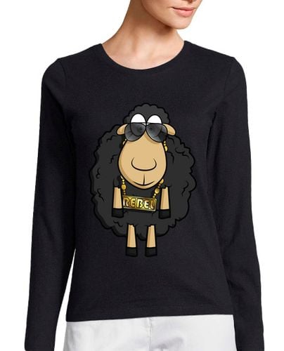 Camiseta Mujer Manga Larga Rebel Sheep - Manga Larga Mujer laTostadora - latostadora.com - Modalova