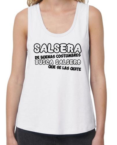 Camiseta mujer Salsera busca salsero Negro - latostadora.com - Modalova