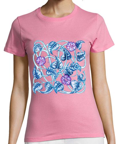 Camiseta Mujer Manga Corta Morning Glory Floral Pattern laTostadora - latostadora.com - Modalova