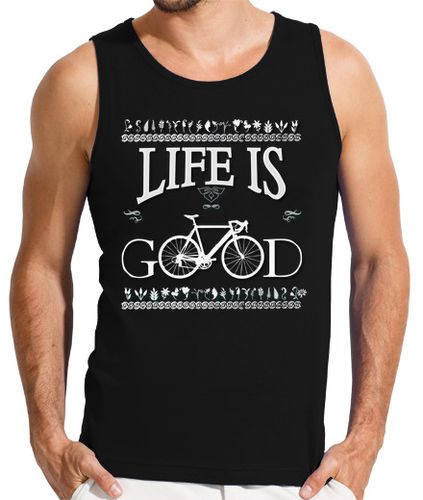 Camiseta Hombre Sin Mangas LA VIDA ES BUENA CON MI BICICLETA laTostadora - latostadora.com - Modalova