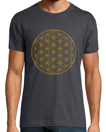 Camiseta Hombre Manga Corta Flor de la vida Gold laTostadora - latostadora.com - Modalova