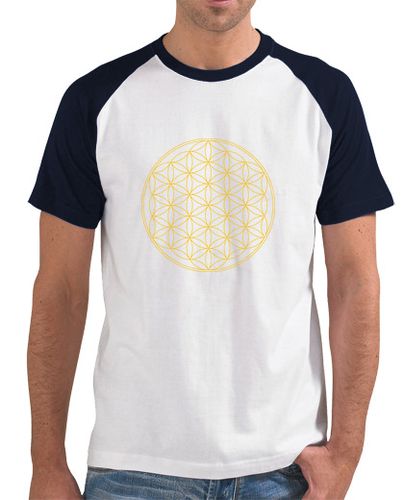 Camiseta Hombre Estilo Béisbol Flor de la vida Gold laTostadora - latostadora.com - Modalova