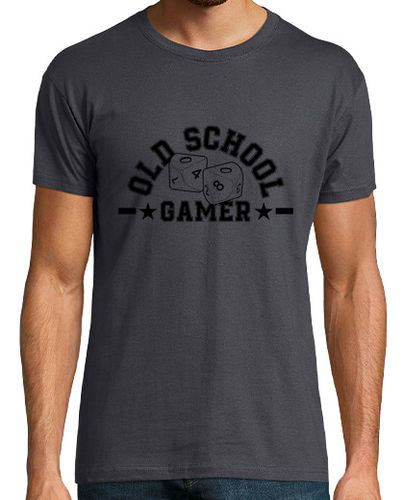 Camiseta Hombre Manga Corta Old School Gamer - Role Dice laTostadora - latostadora.com - Modalova