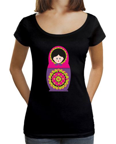 Camiseta mujer Muñeca rusa violeta y fucsia - latostadora.com - Modalova