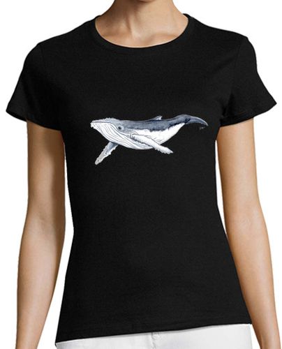 Camiseta mujer Camiseta Bebe ballena yubarta - Mujer, manga corta, negra, calidad premium - latostadora.com - Modalova