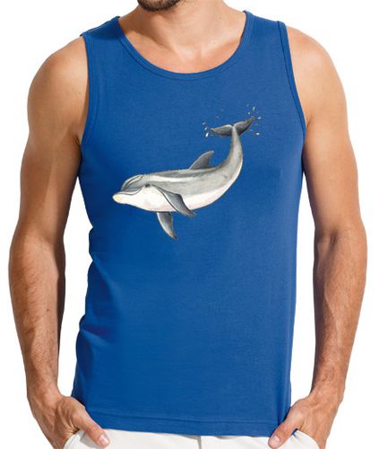 Camiseta Delfin - Hombre, sin mangas, azul royal - latostadora.com - Modalova