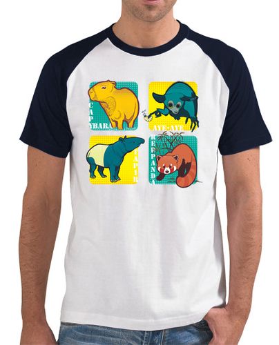 Camiseta Hombre Estilo Béisbol animales pop laTostadora - latostadora.com - Modalova