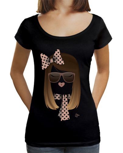 Camiseta Mujer Cuello Ancho Loose Fit Love cara y lazo laTostadora - latostadora.com - Modalova