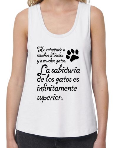 Camiseta mujer La sabiduría de los gatos - latostadora.com - Modalova