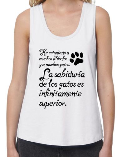 Camiseta Mujer Tirantes Loose Fit La sabiduría de los gatos laTostadora - latostadora.com - Modalova