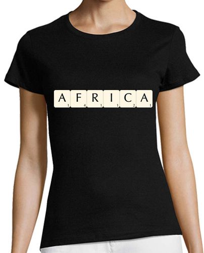 Camiseta mujer Africa Scrabble (CAT) - latostadora.com - Modalova