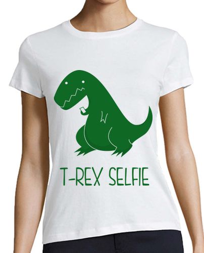 Camiseta mujer T-Rex selfie - latostadora.com - Modalova