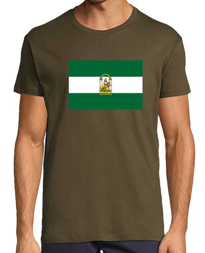 Camiseta Bandera Andalucía con escudo - latostadora.com - Modalova