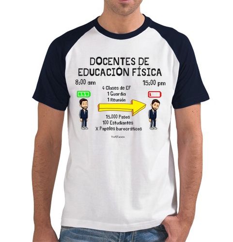 Camiseta Hombre Estilo Béisbol Camiseta 2 colores Día a día como docente de EF - ProfEFurioso laTostadora - latostadora.com - Modalova