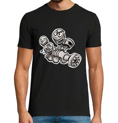 Camiseta Hombre Manga Corta Working Engine Pistons Car Mechanic laTostadora - latostadora.com - Modalova