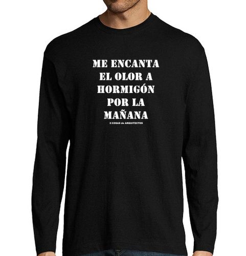 Camiseta Hombre Manga Larga Camiseta doble para arquitectos - Hormigón - Cosas de Arquitectos laTostadora - latostadora.com - Modalova
