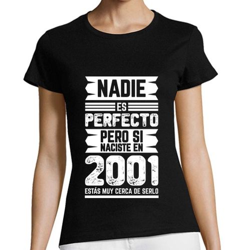 Camiseta Mujer Manga Corta Nadie Es Perfecto, 2001 laTostadora - latostadora.com - Modalova