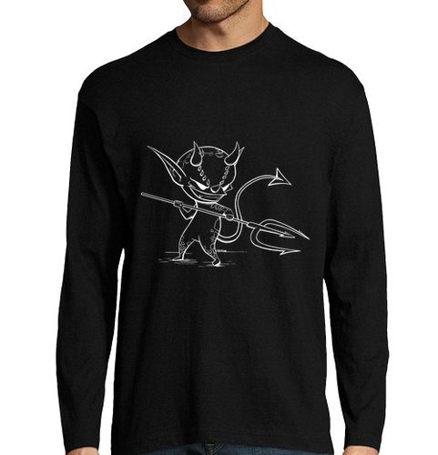 Camiseta Hombre Manga Larga Demonio B - Camiseta manga larga laTostadora - latostadora.com - Modalova