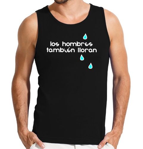 Camiseta Hombre Sin Mangas LOS HOMBRES TAMBIÉN LLORAN laTostadora - latostadora.com - Modalova