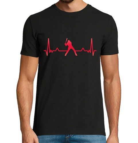 Camiseta Hombre Manga Corta línea de latido de béisbol divertido re laTostadora - latostadora.com - Modalova