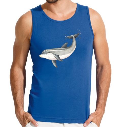 Camiseta Hombre Sin Mangas Delfin - Hombre, sin mangas, azul royal laTostadora - latostadora.com - Modalova