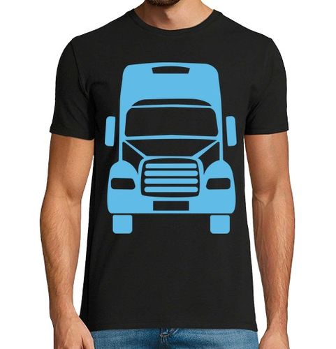 Camiseta Hombre Manga Corta Silueta Camion Azul Frio laTostadora - latostadora.com - Modalova