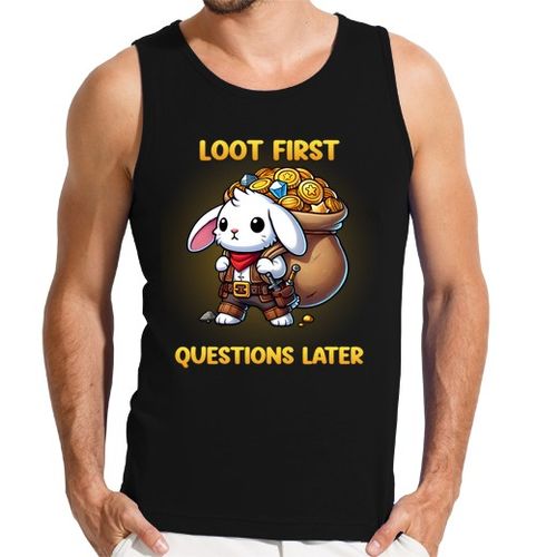 Camiseta Hombre Sin Mangas saquea primero y pregunta después juego laTostadora - latostadora.com - Modalova