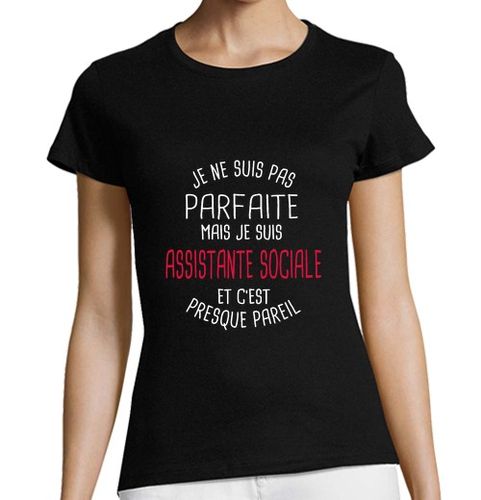 Camiseta Mujer Manga Corta No es perfecto pero trabajadora social laTostadora - latostadora.com - Modalova