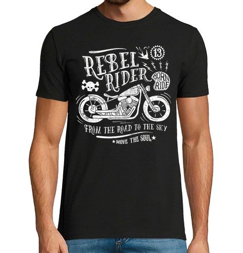 Camiseta Hombre Manga Corta Rebel Rider. From the road to the sky laTostadora - latostadora.com - Modalova