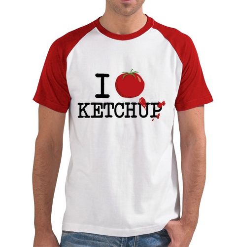 Camiseta Hombre Estilo Béisbol Me encanta la salsa de tomate laTostadora - latostadora.com - Modalova